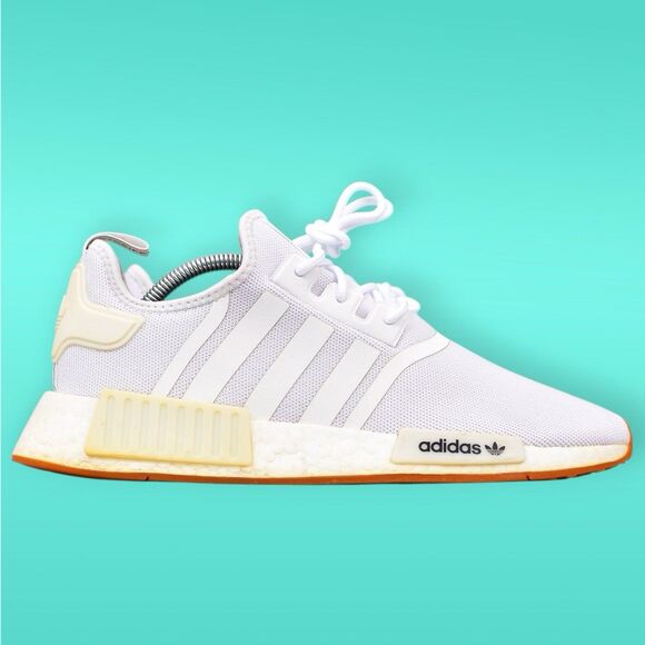 Adidas Men's NMD_R1 Primeblue Sneaker Cloud White/Gum (GZ9260) Size 10 - Picture 1 of 11